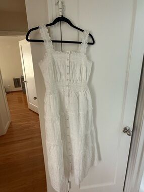 GAP x Doen White Eyelet Midi Sundress XXS